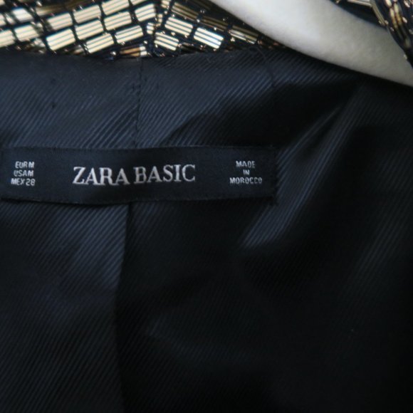 Gold Zara dress / blazer with gold sticker / shiny material - Picture 4 of 10